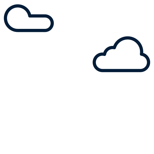 Imagem que mostra um foguete e algumas nuvens